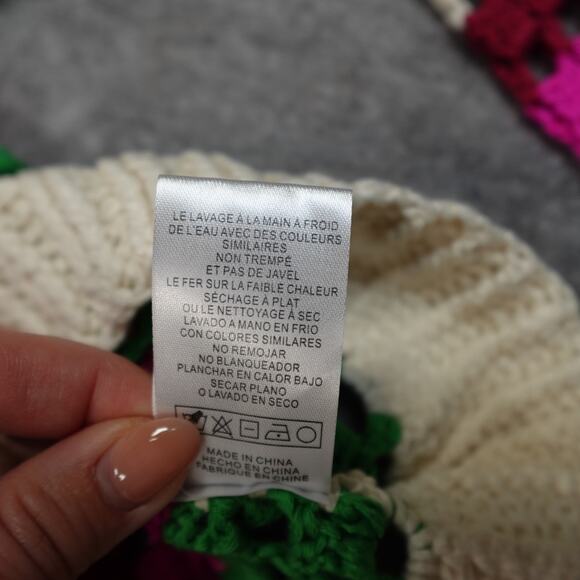 Greylin Sweater Womens Small NWT Paola Crochet Crew Neck Open Knit Multicolor - Picture 6 of 11